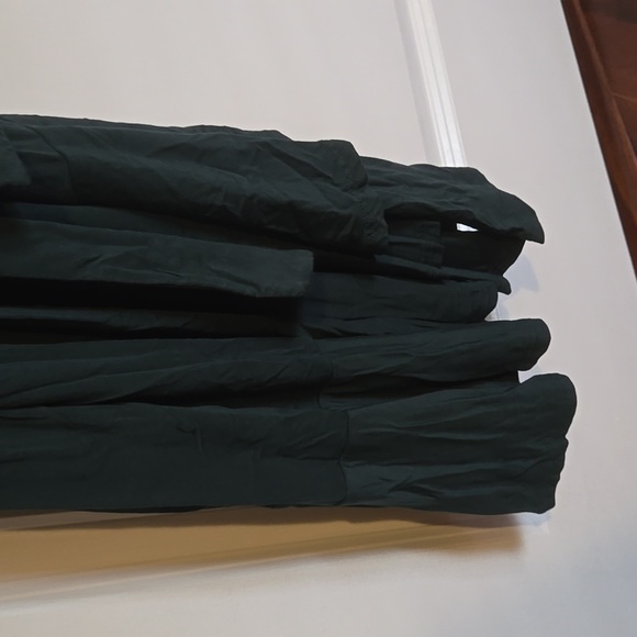 Levaca Womens XL Dark Green Petal Sleeves Belted Ruffle Hem Dress NWT - Picture 5 of 6